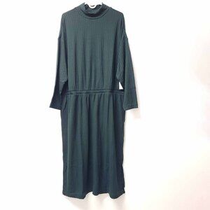 NWT Old Navy Womens Long Sleeve High Neck Sweater Dress Size 2X Green
